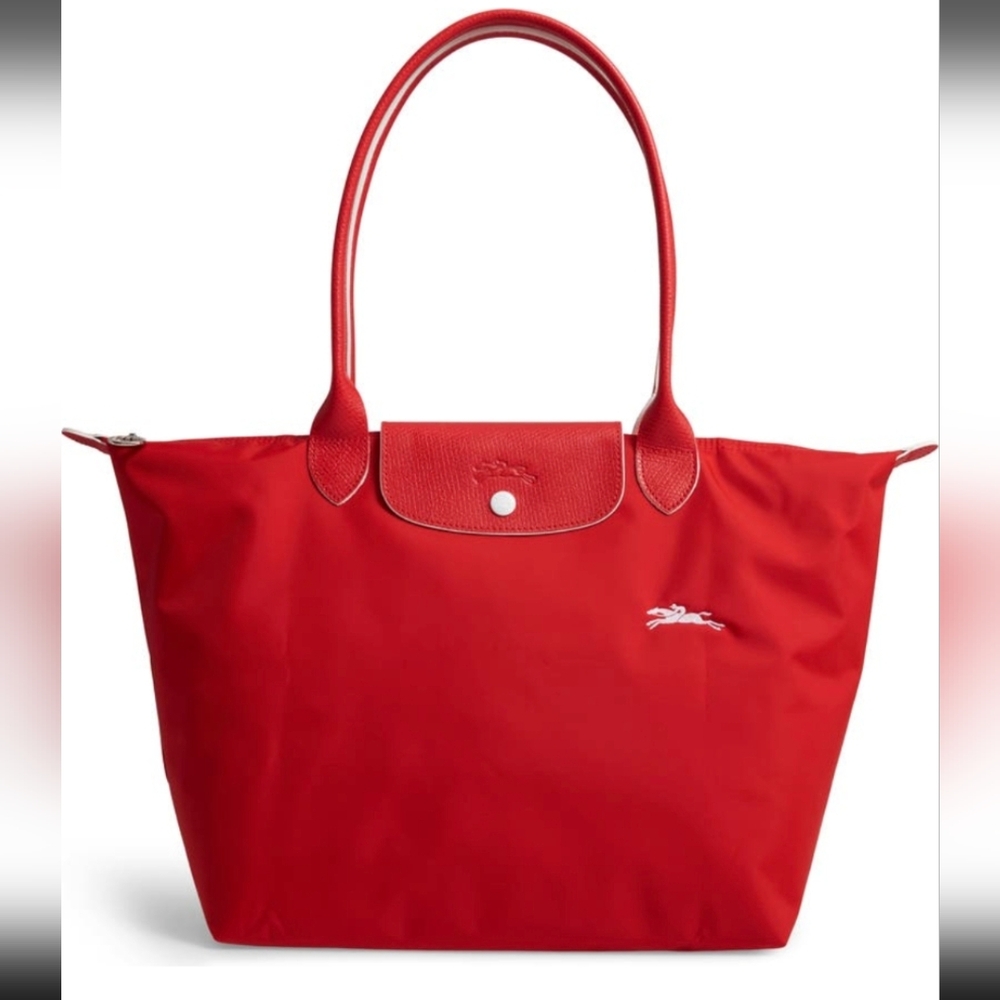 Longchamp Le pliage Club large should tote bag in Vermillion Red